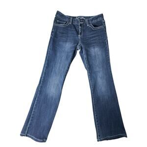 INC Denim 8P Boot Leg Regular Fit Short Blue Jeans Stretch